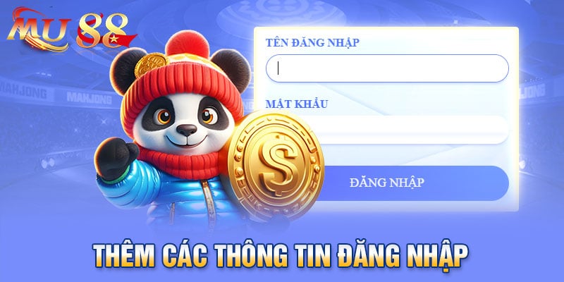 Thêm các thông tin đăng nhập